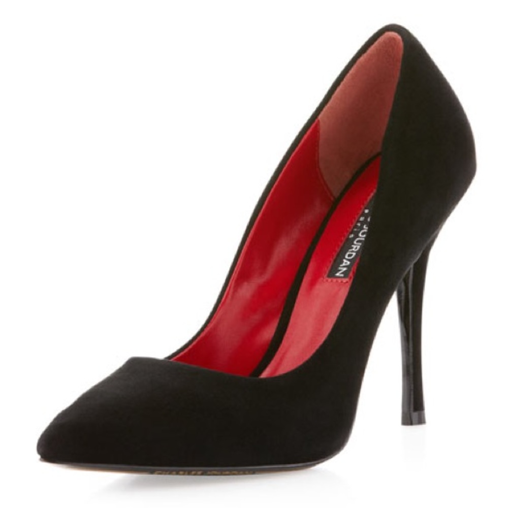 Charles Jourdan Paris Black “Clare” Suede Pump